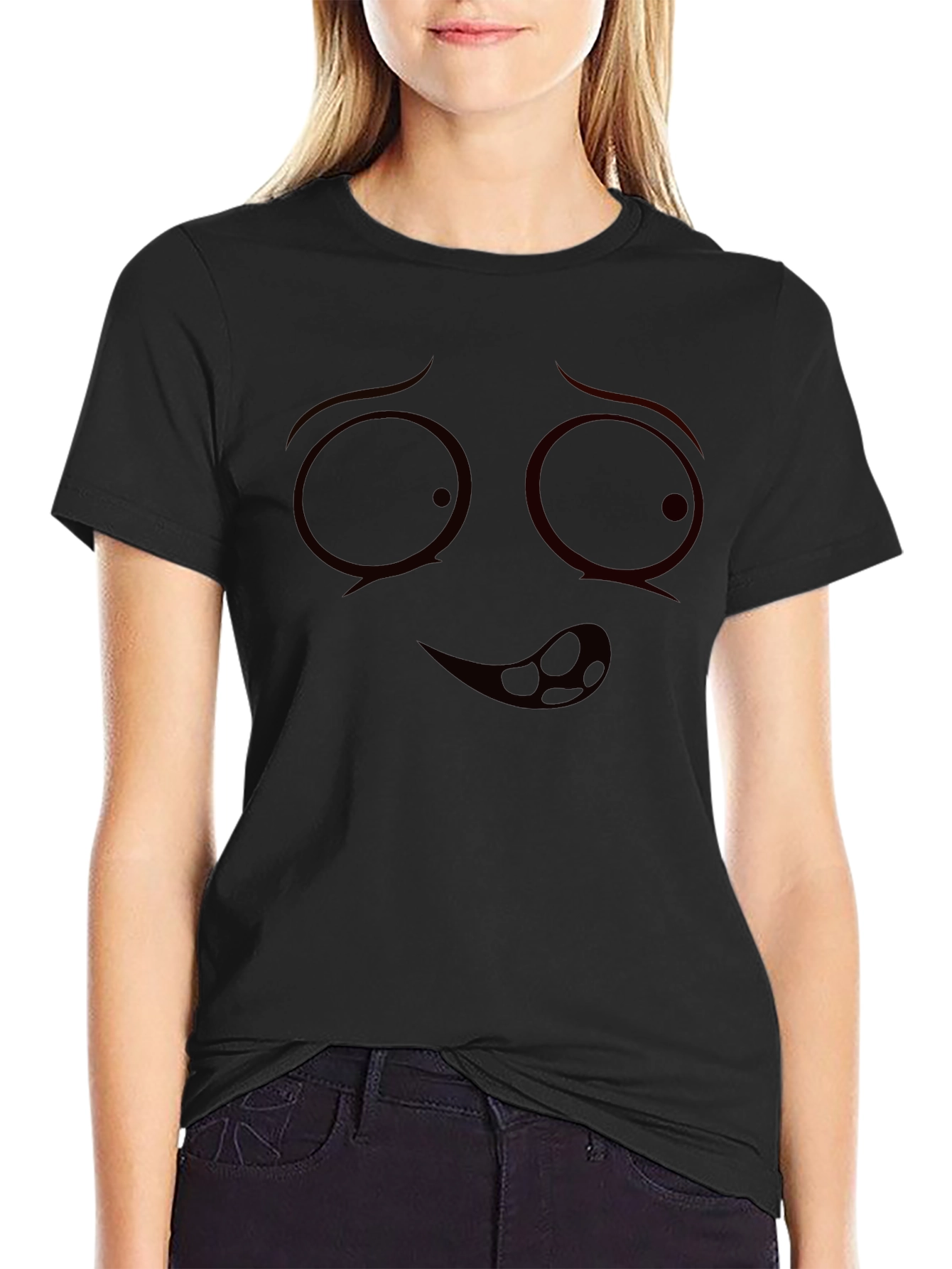 Funny Face Graphic Tee - Mens Black T-Shirt