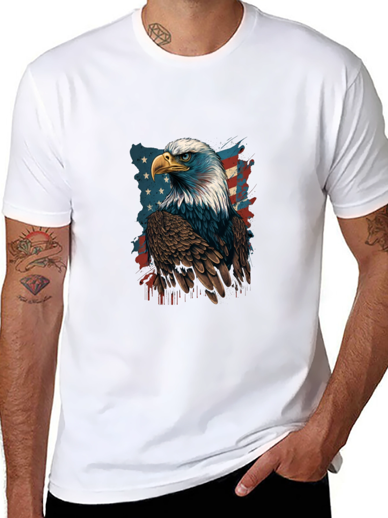 American Eagle Patriotic Graphic Tee