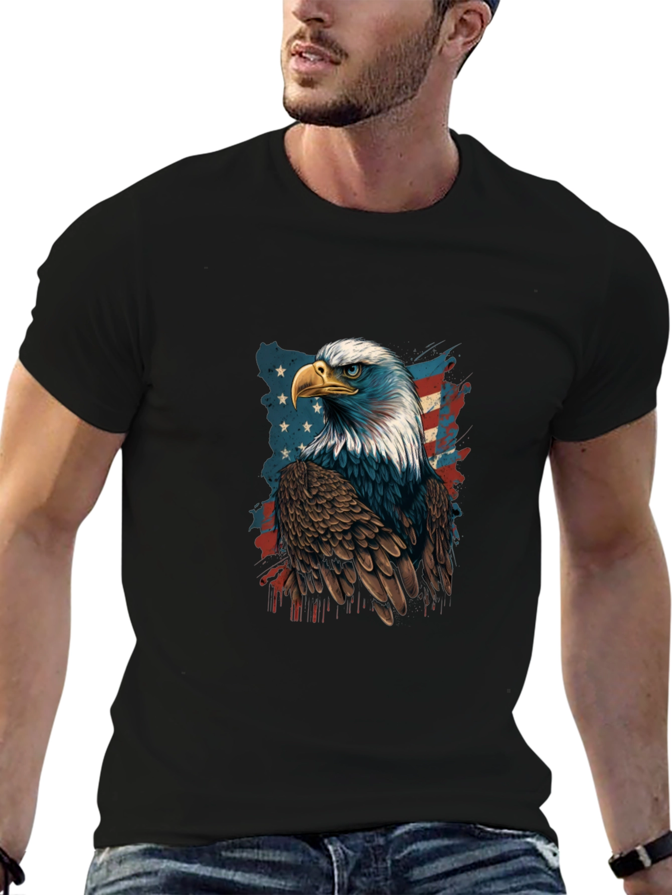 American Eagle Patriotic Graphic Tee