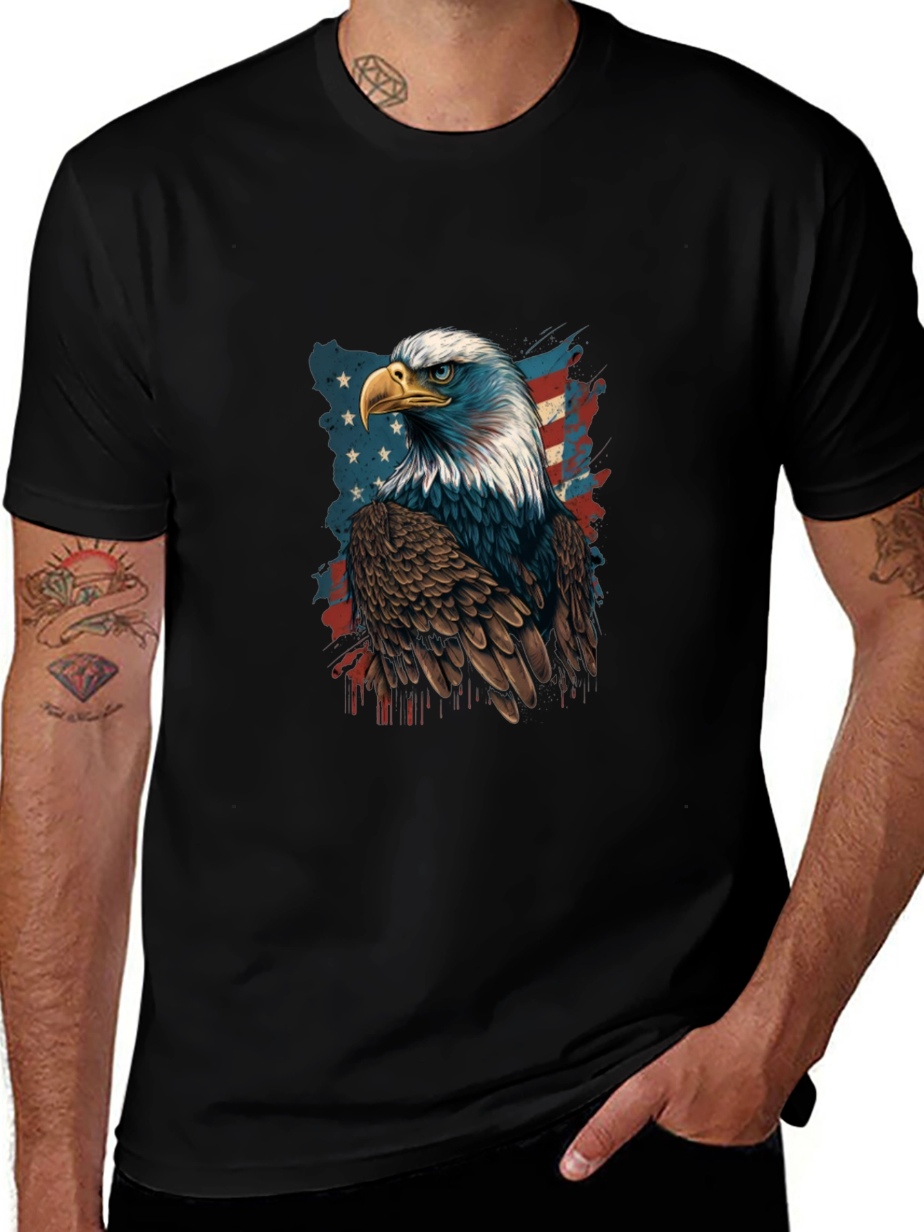 American Eagle Patriotic Graphic Tee