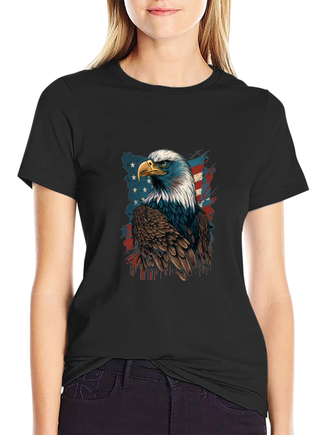 American Eagle Patriotic Graphic Tee