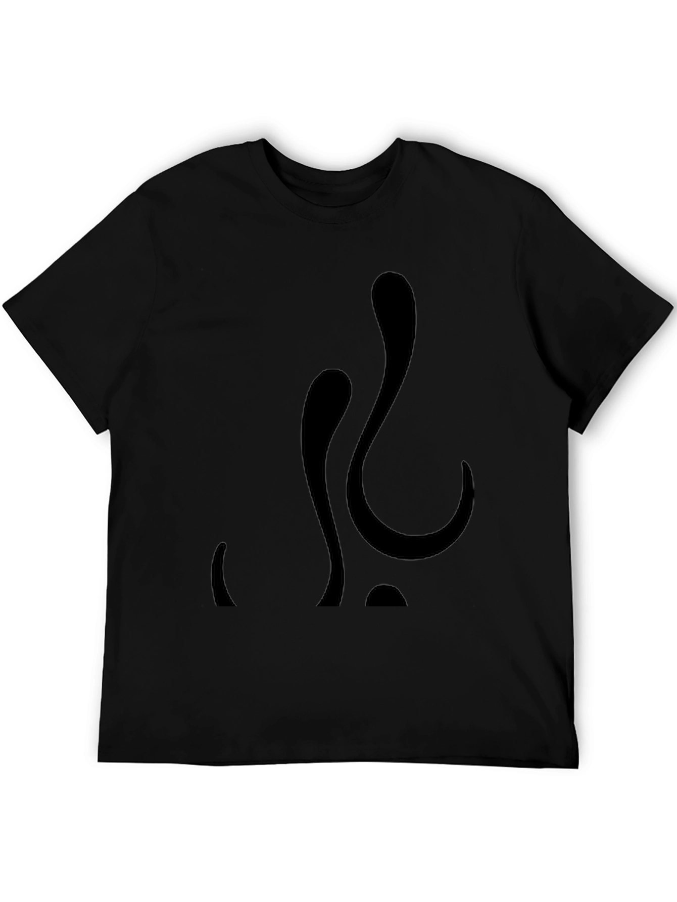 Abstract Black Graphic Tee - Modern Casual Style