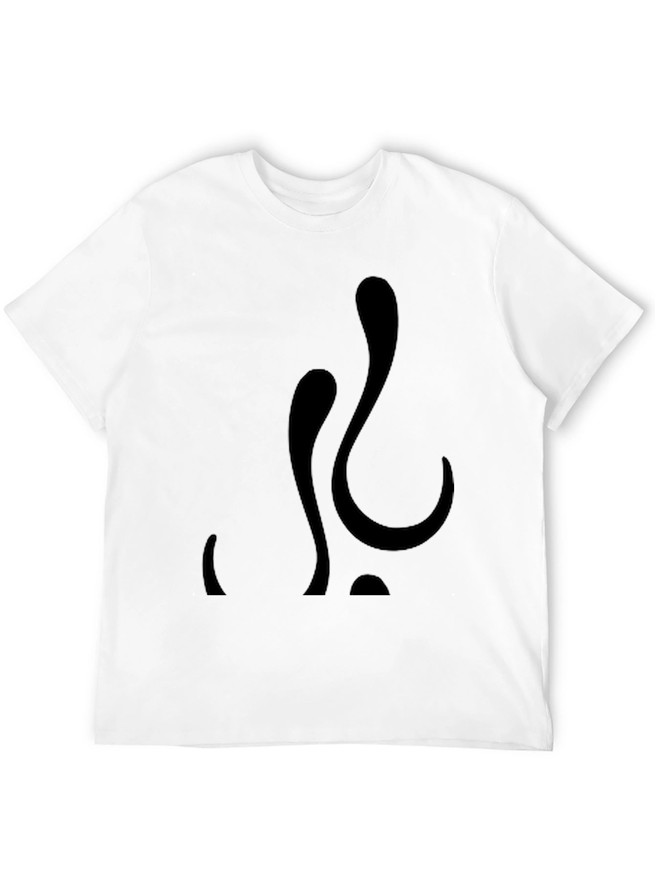 Abstract Black Graphic Tee - Modern Casual Style