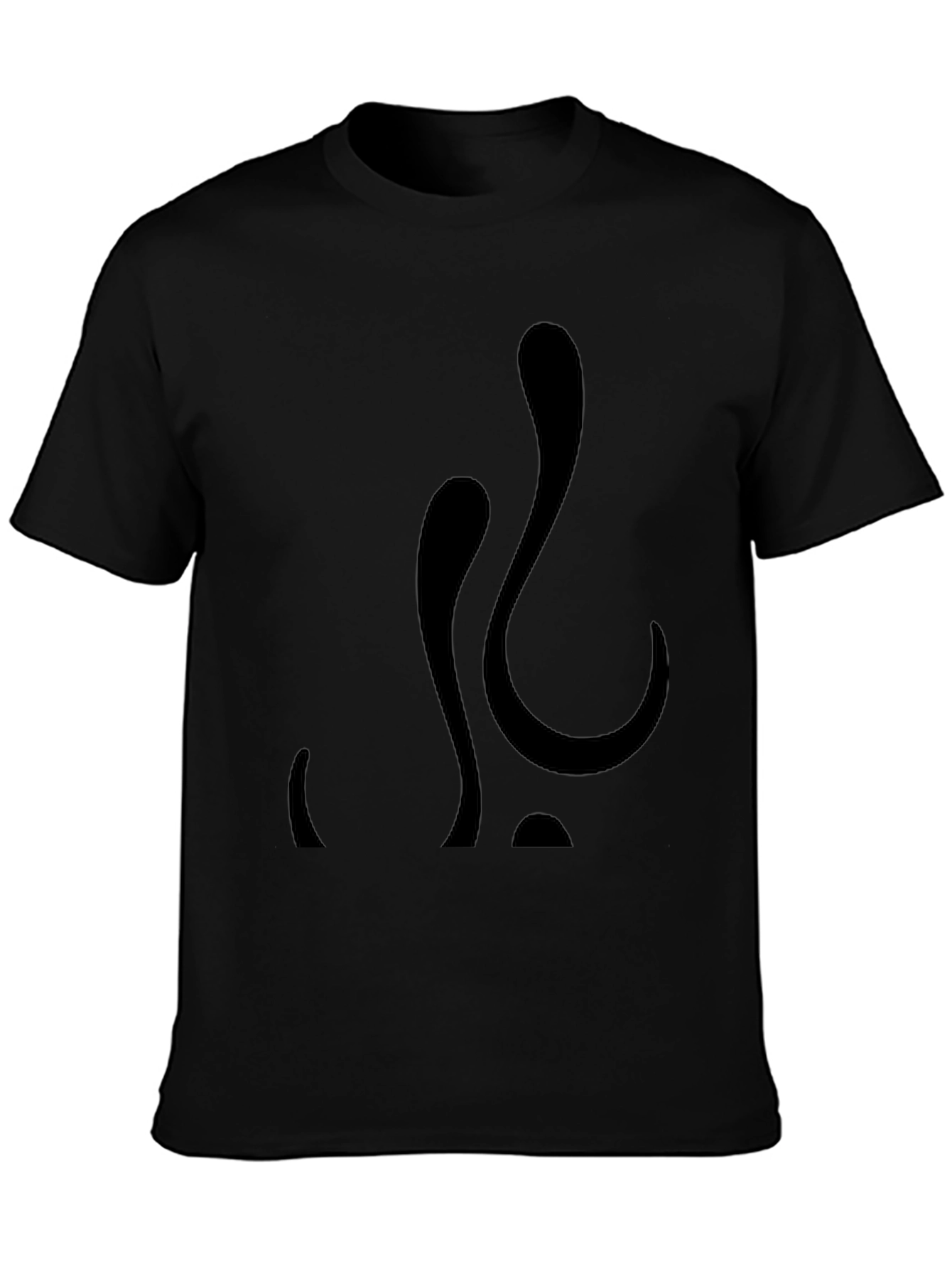 Abstract Black Graphic Tee - Modern Casual Style