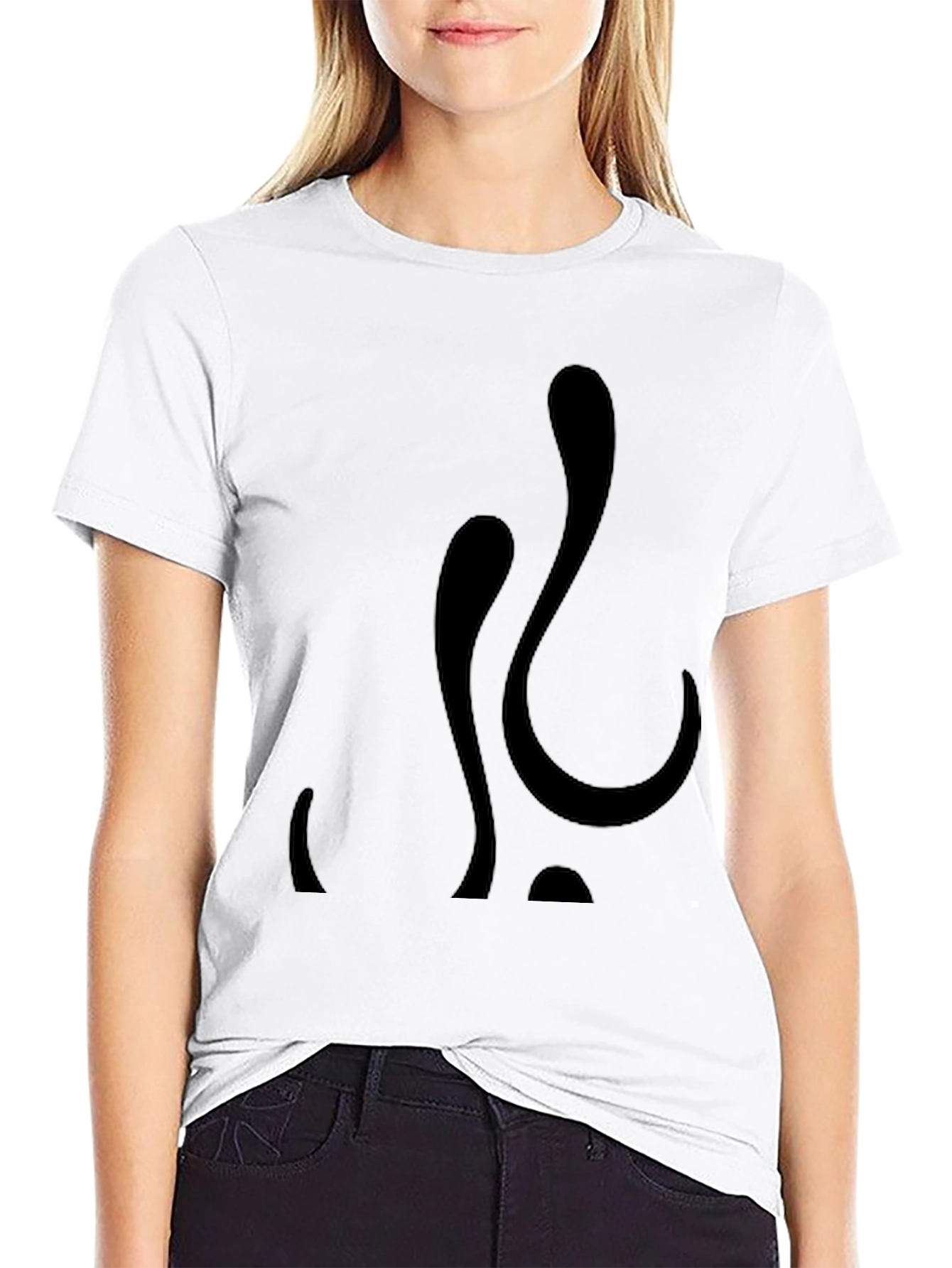 Abstract Black Graphic Tee - Modern Casual Style