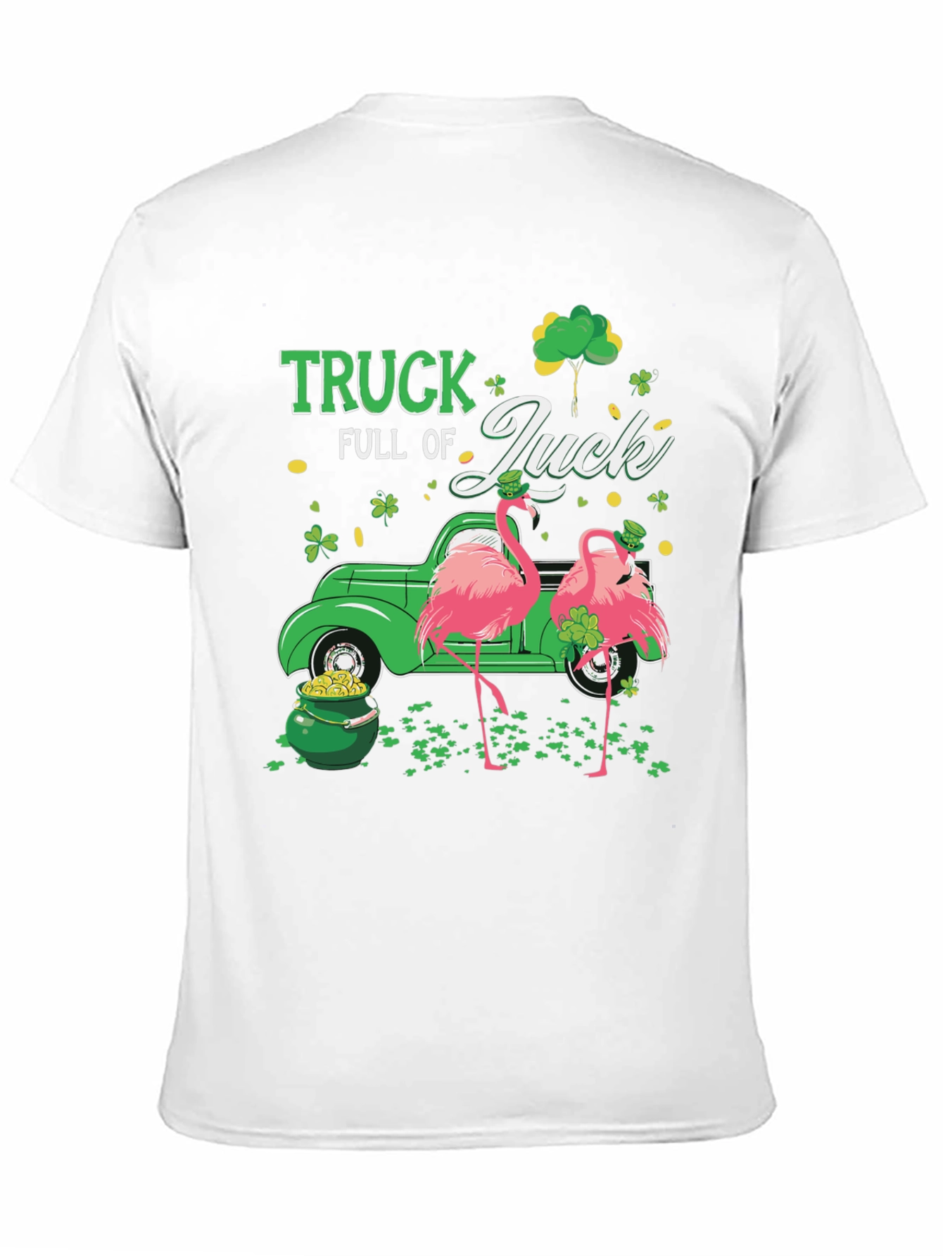 St. Patricks Day Flamingo Truck T-Shirt