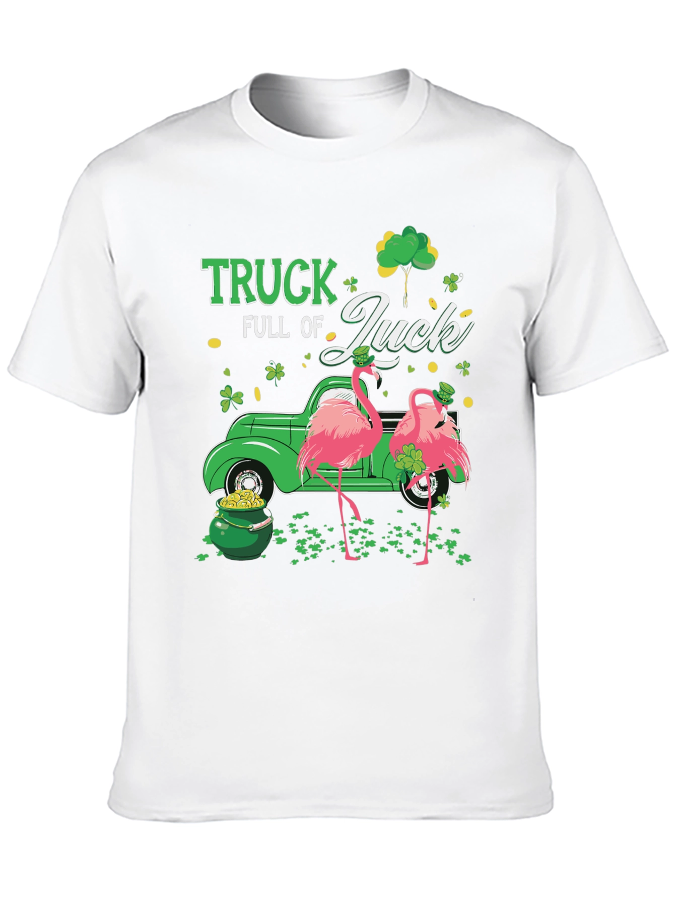 St. Patricks Day Flamingo Truck T-Shirt