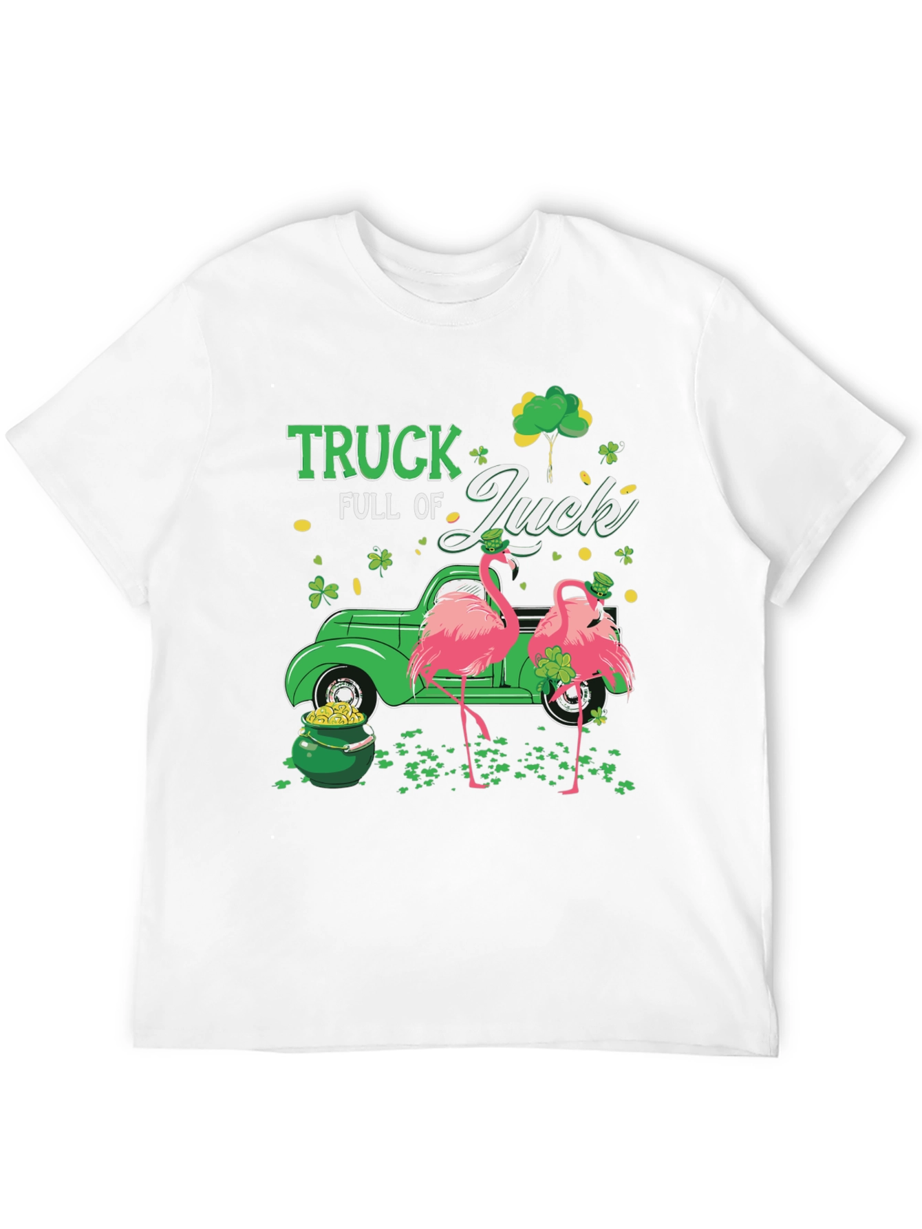 St. Patricks Day Flamingo Truck T-Shirt
