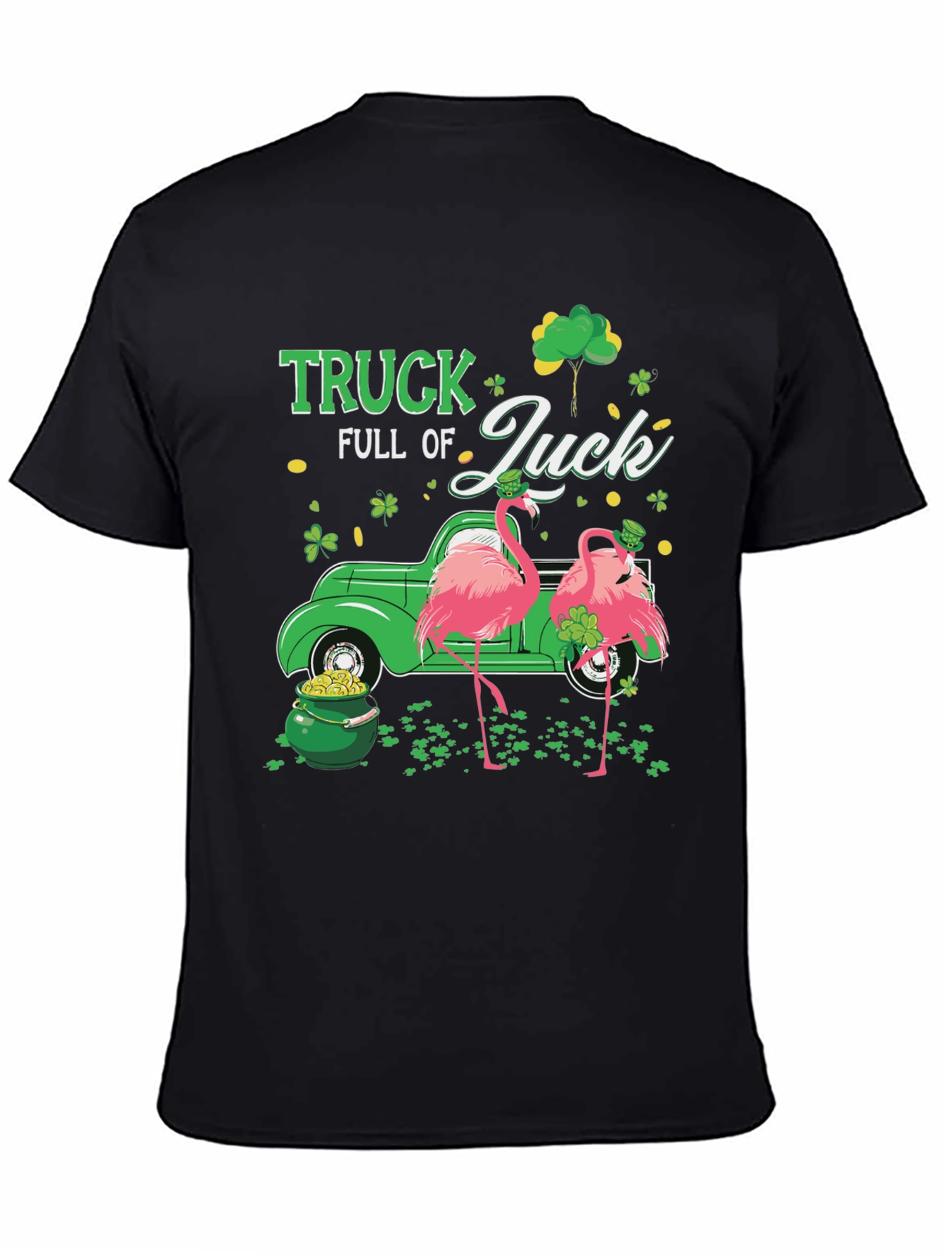 St. Patricks Day Flamingo Truck T-Shirt