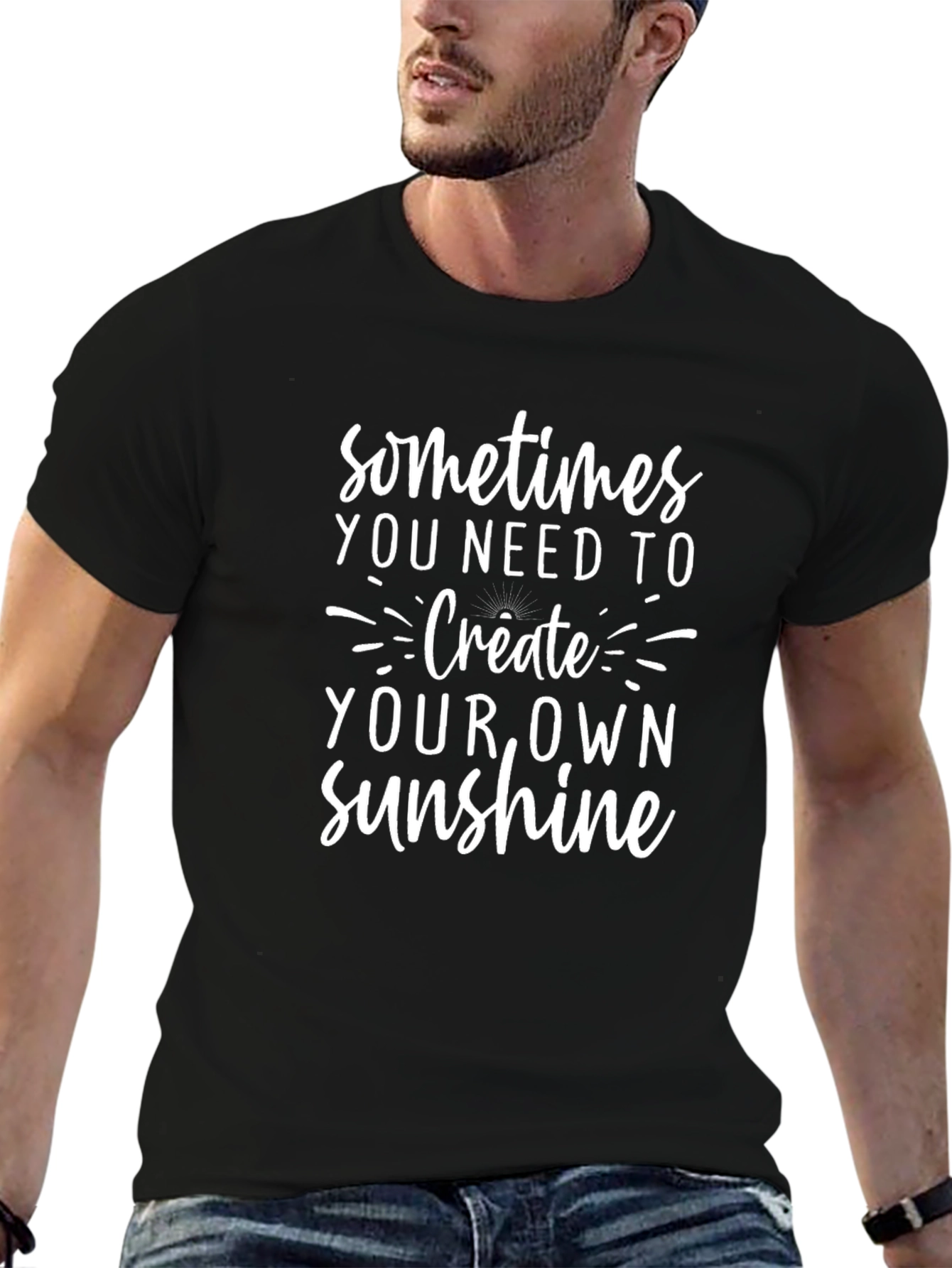 Create Your Own Sunshine Graphic Tee - Black