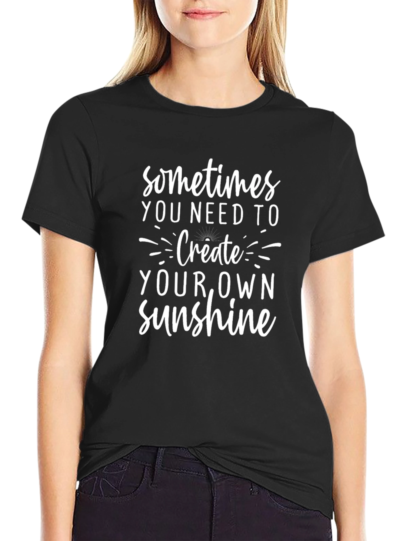 Create Your Own Sunshine Graphic Tee - Black