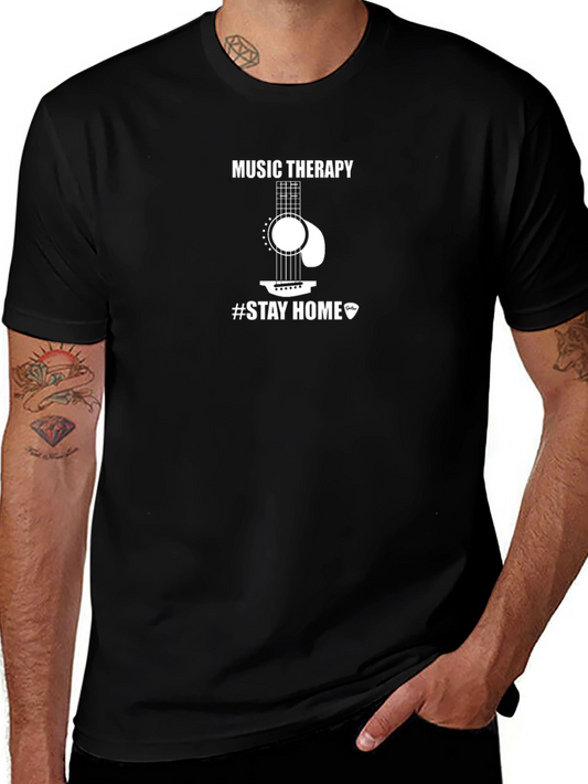 Music Therapy Stay Home Graphic T-Shirt
