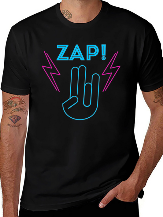ZAP! Graphic T-Shirt - Rock On Neon Design