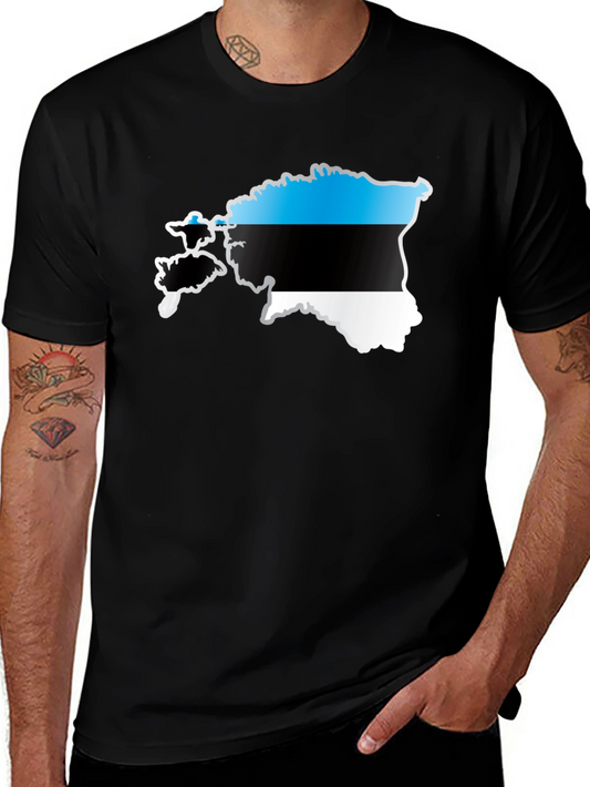Estonia Flag Map Graphic T-Shirt