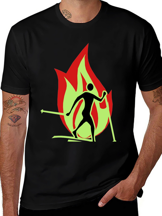 Flame Skiing T-Shirt