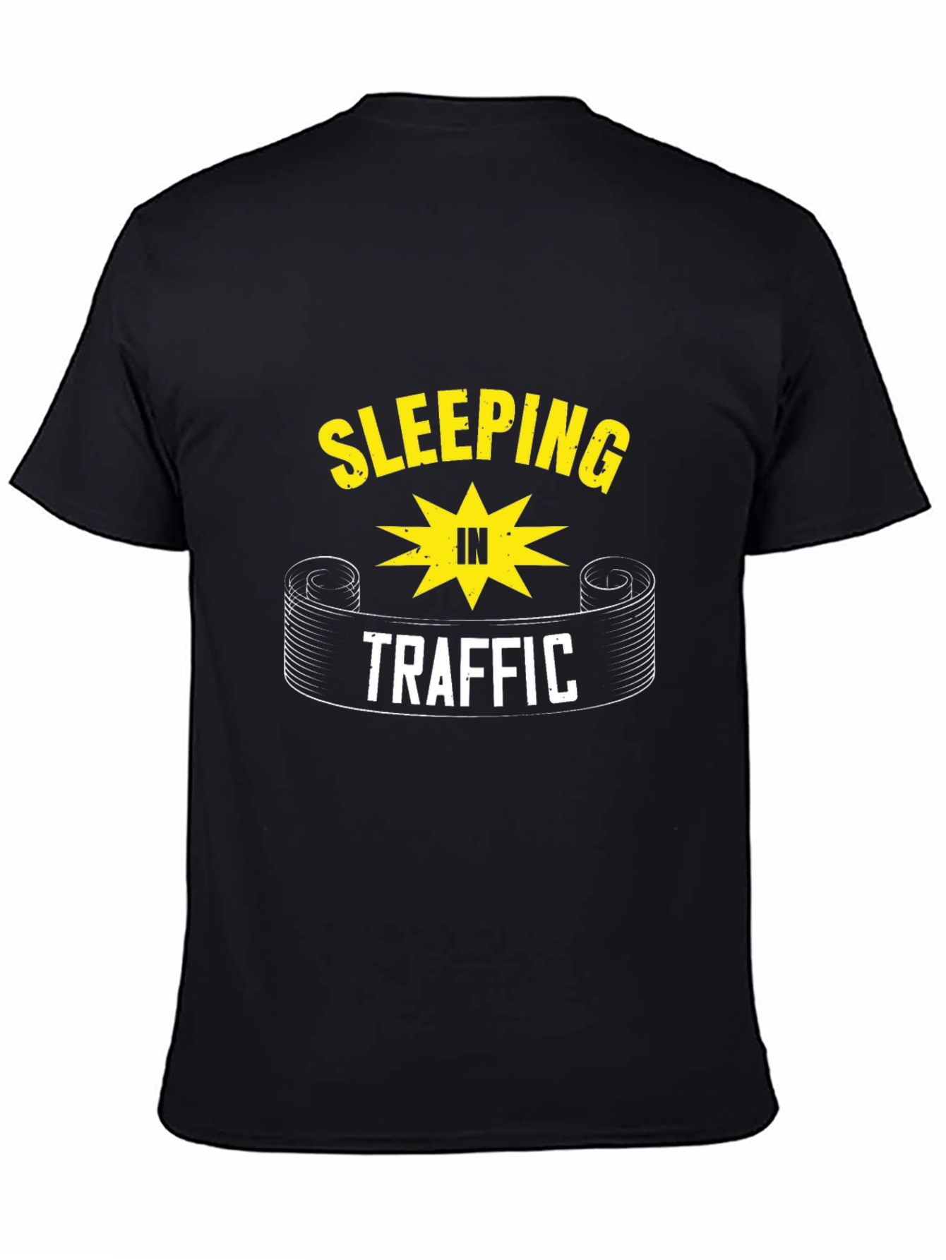 Sleeping In Traffic Graphic Tee - Black Cotton T-Shirt