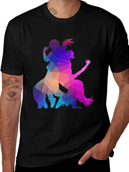 Geometric Silhouette Graphic Tee - Cool & Unique Design