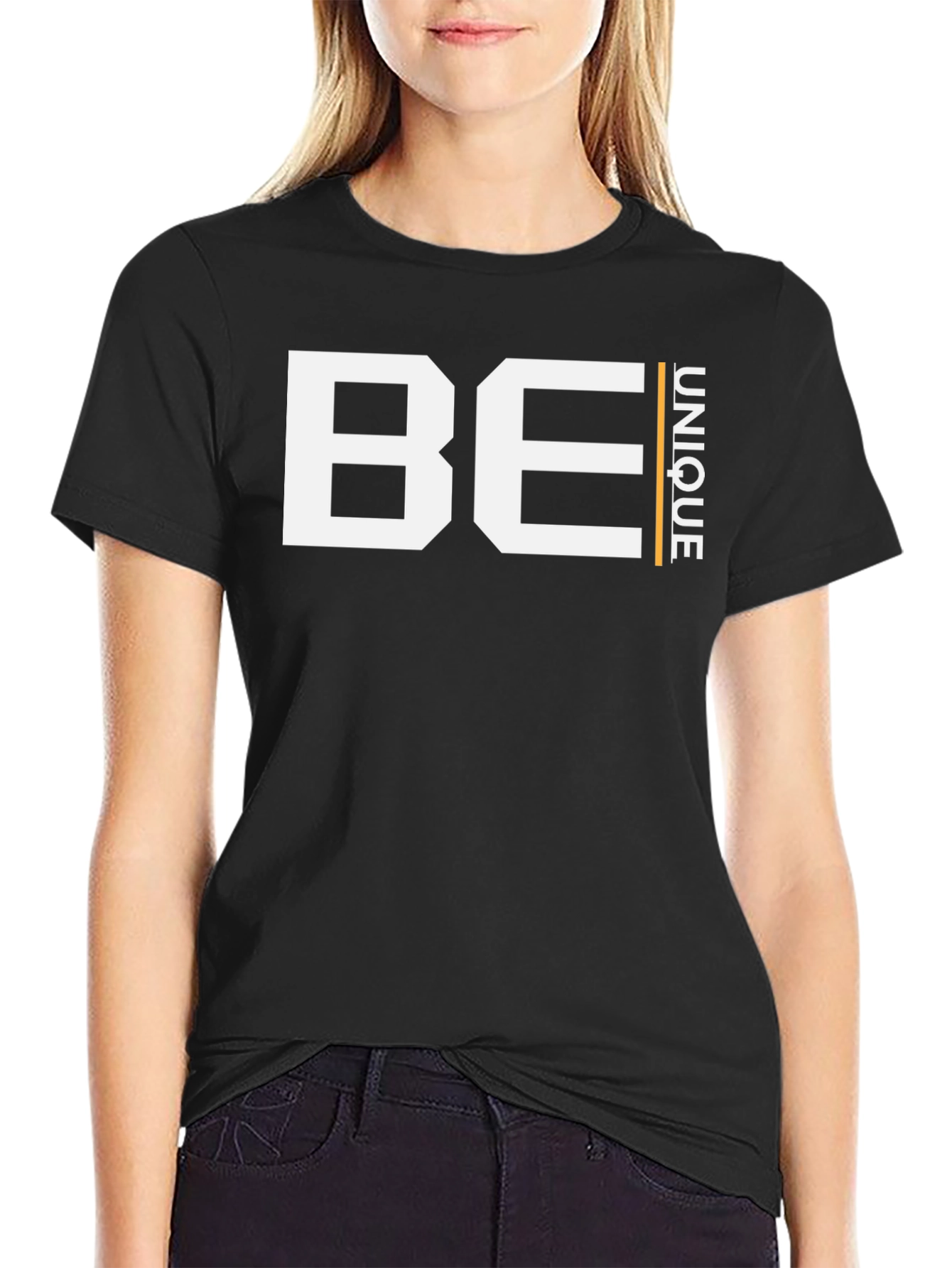 Be Unique Graphic Tee - Black