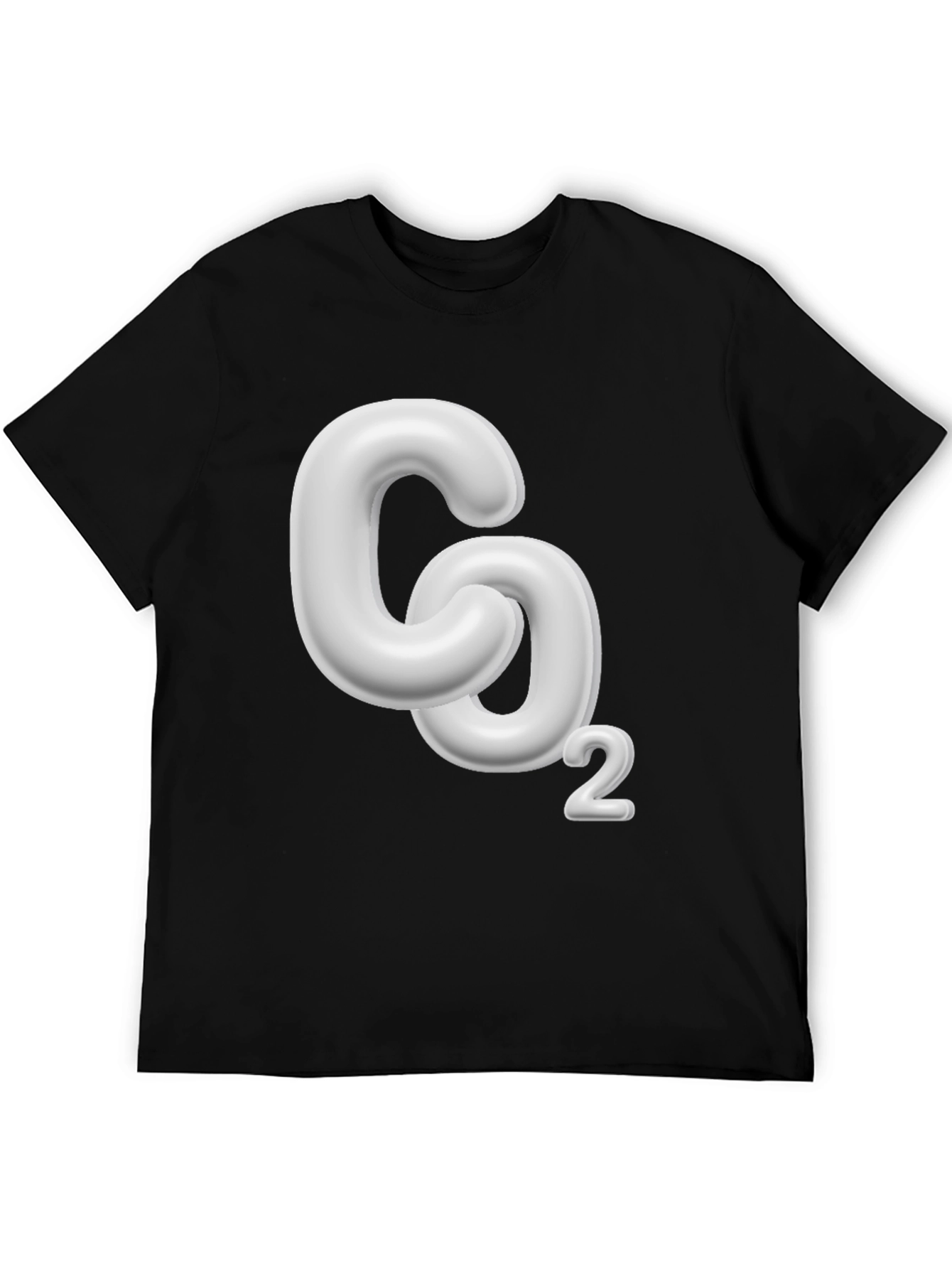 CO2 Molecule Graphic Black T-Shirt