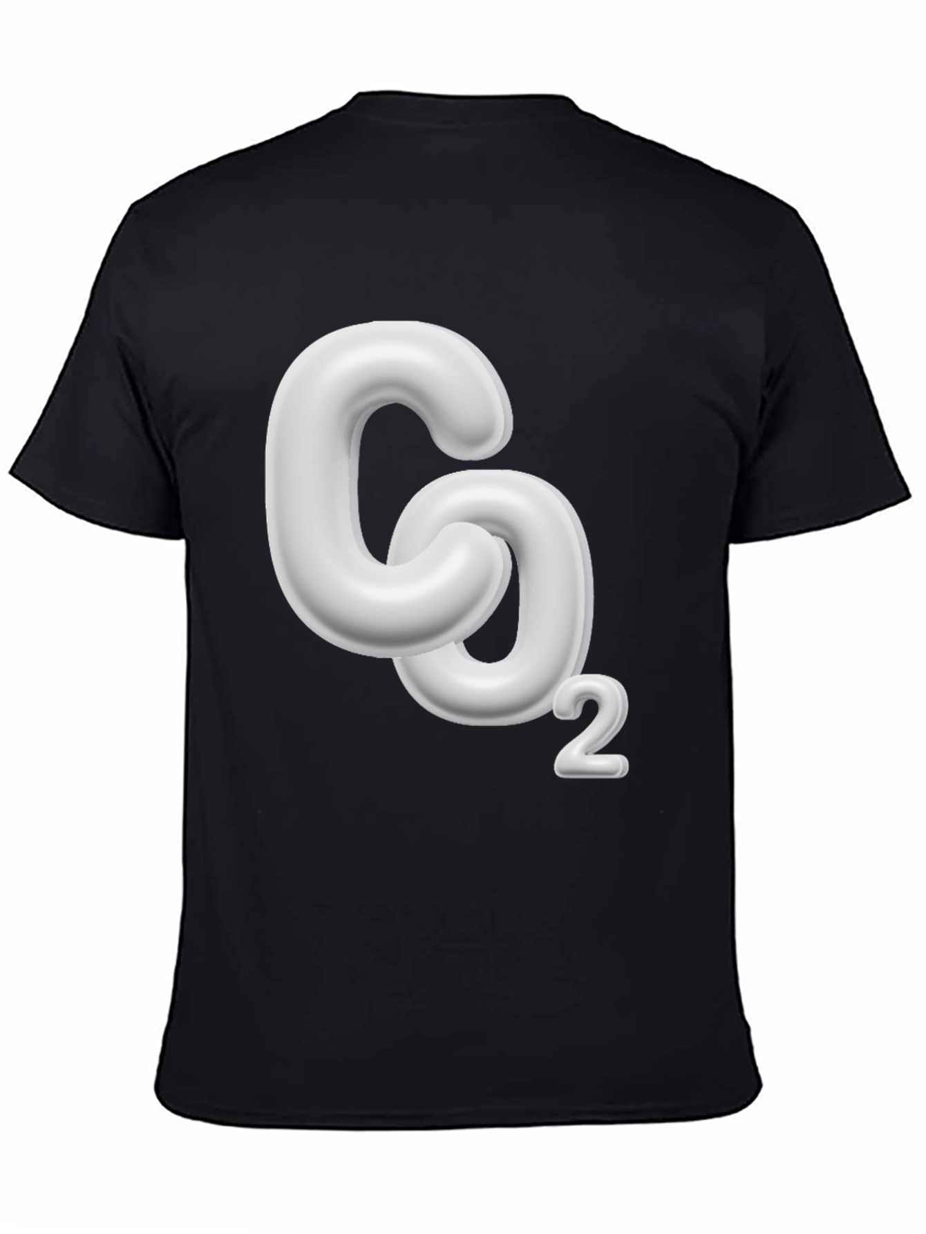 CO2 Molecule Graphic Black T-Shirt