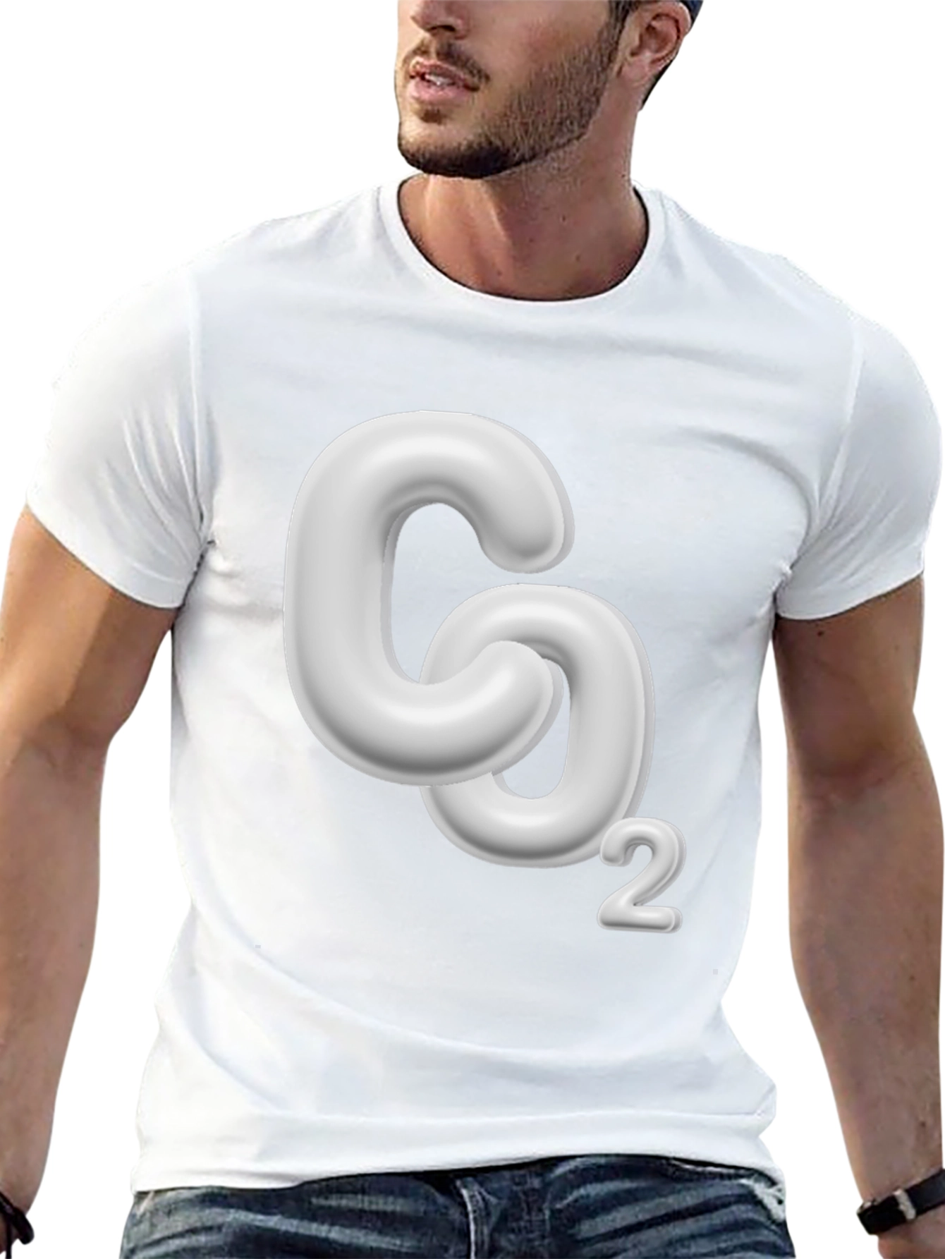 CO2 Molecule Graphic Black T-Shirt