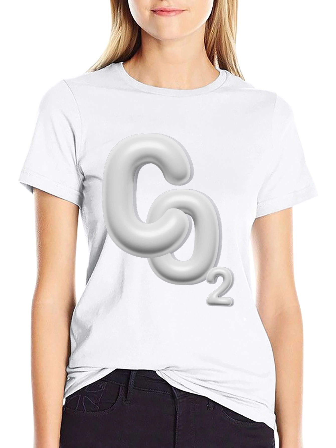 CO2 Molecule Graphic Black T-Shirt