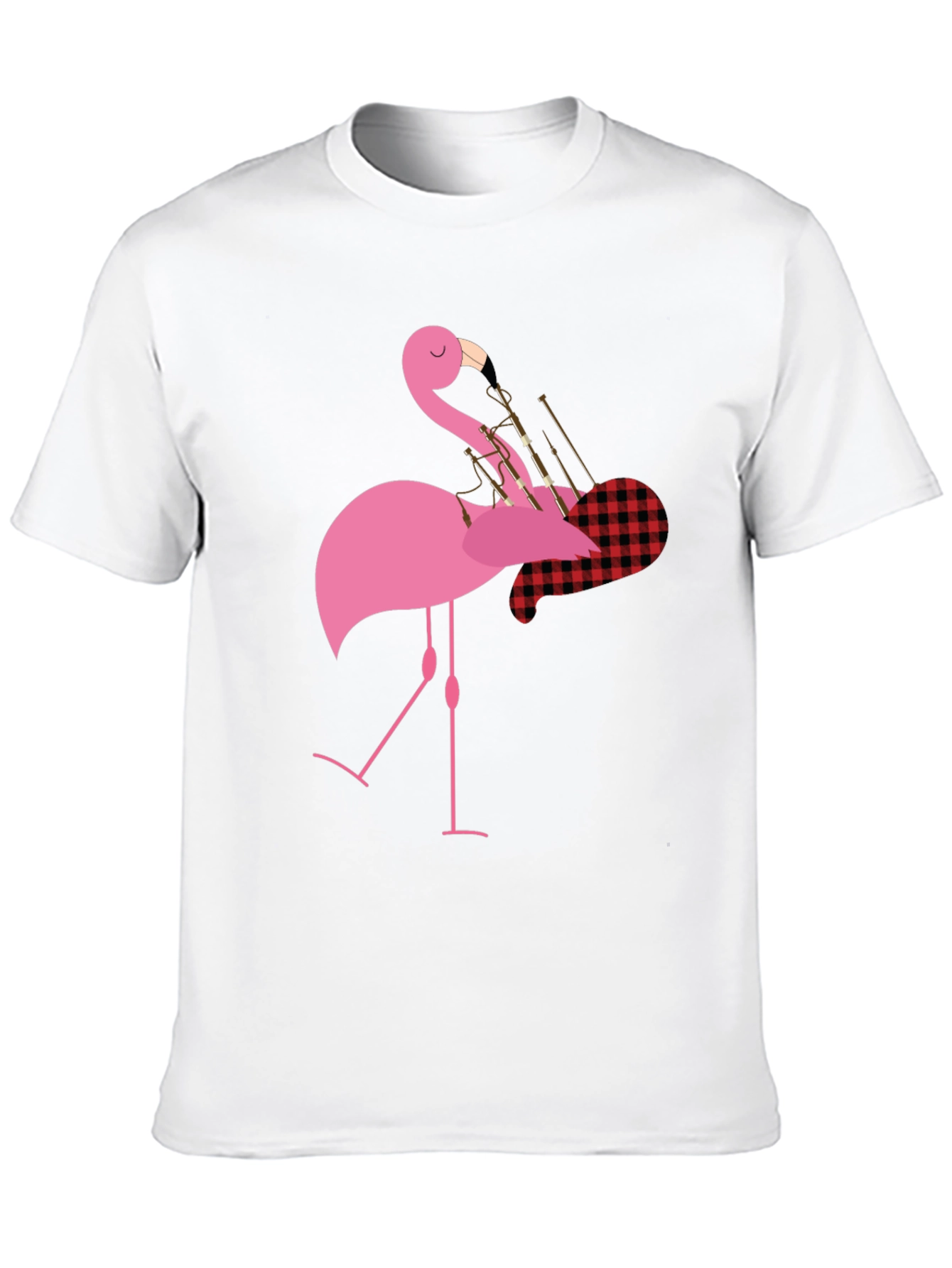 Flamingo Bagpipe Graphic T-Shirt - Unique Design