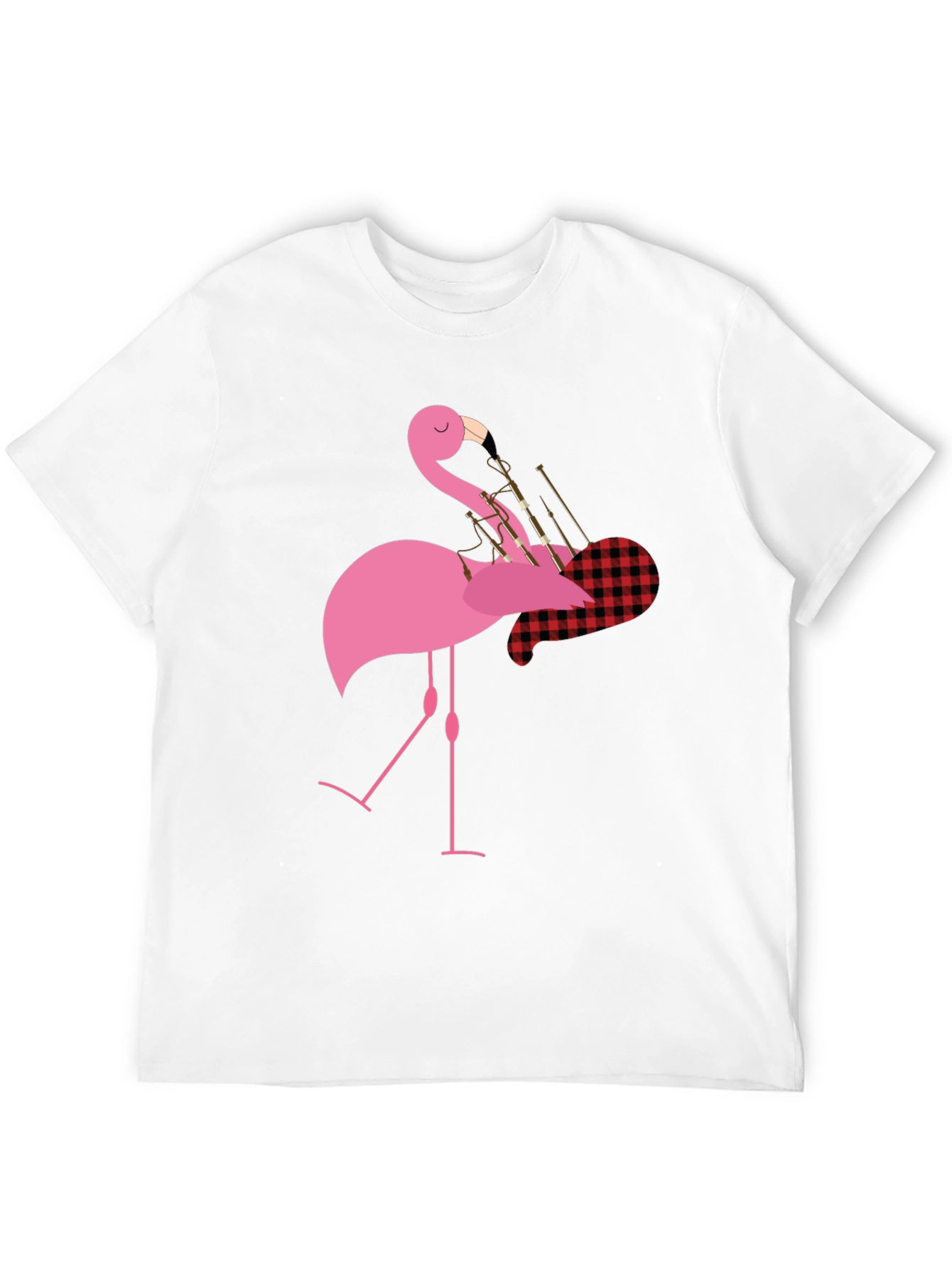 Flamingo Bagpipe Graphic T-Shirt - Unique Design