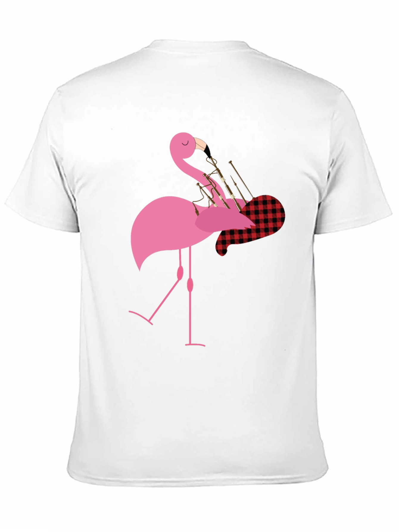 Flamingo Bagpipe Graphic T-Shirt - Unique Design