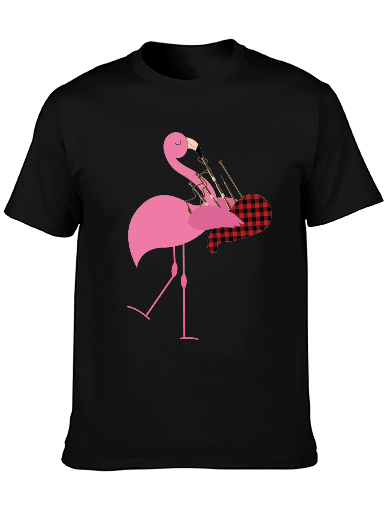 Flamingo Bagpipe Graphic T-Shirt - Unique Design