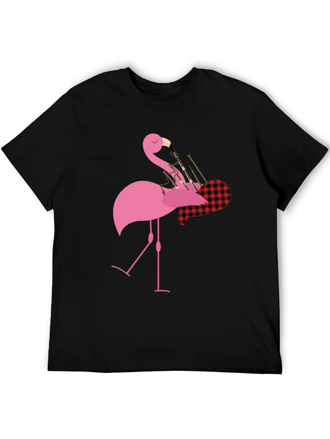 Flamingo Bagpipe Graphic T-Shirt - Unique Design