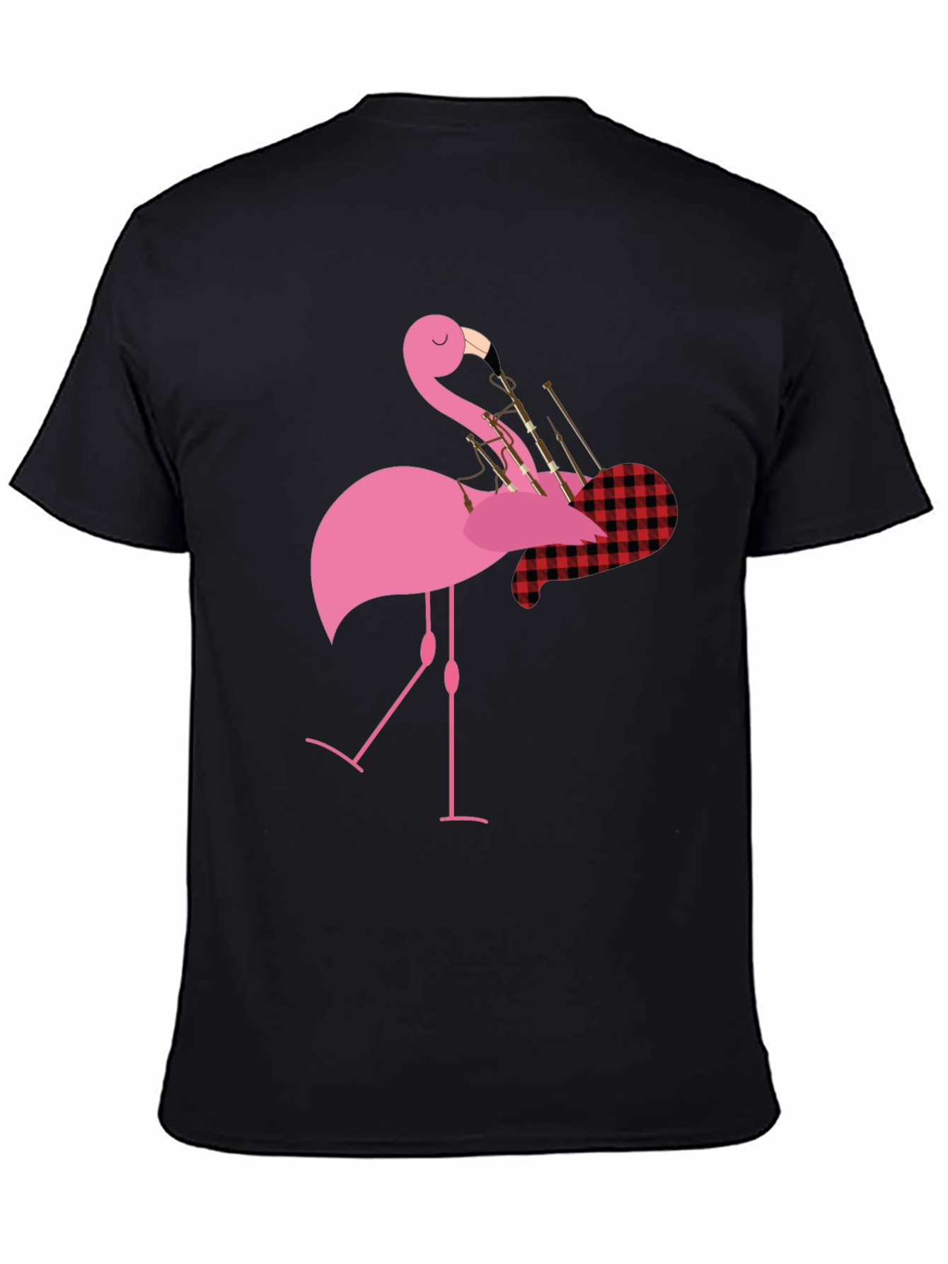 Flamingo Bagpipe Graphic T-Shirt - Unique Design