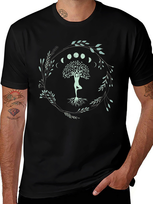 Yoga Tree of Life Moon Phases Graphic Tee