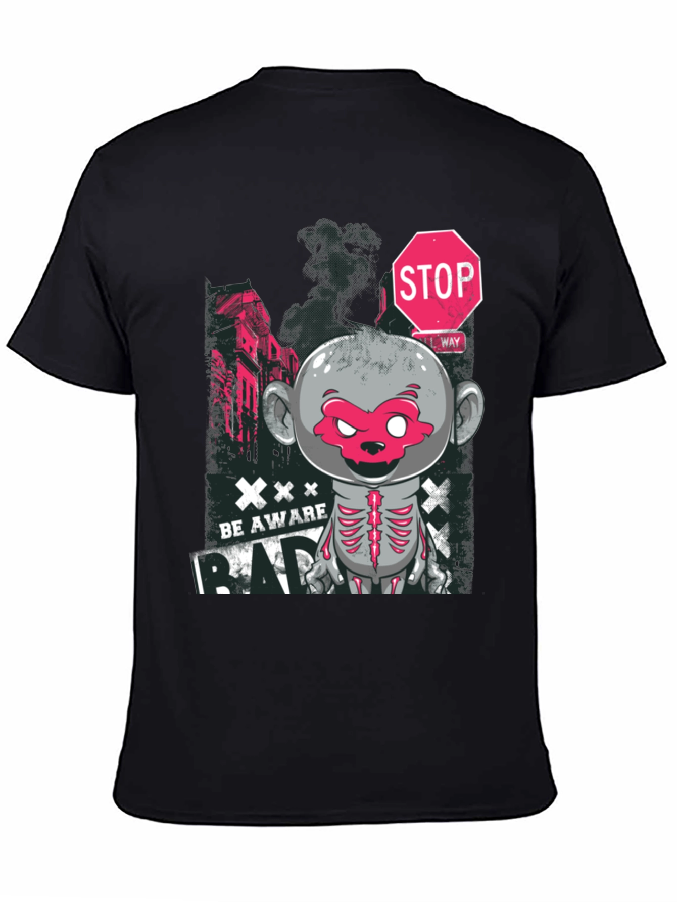 Be Aware Bad Monkey Graphic T-Shirt