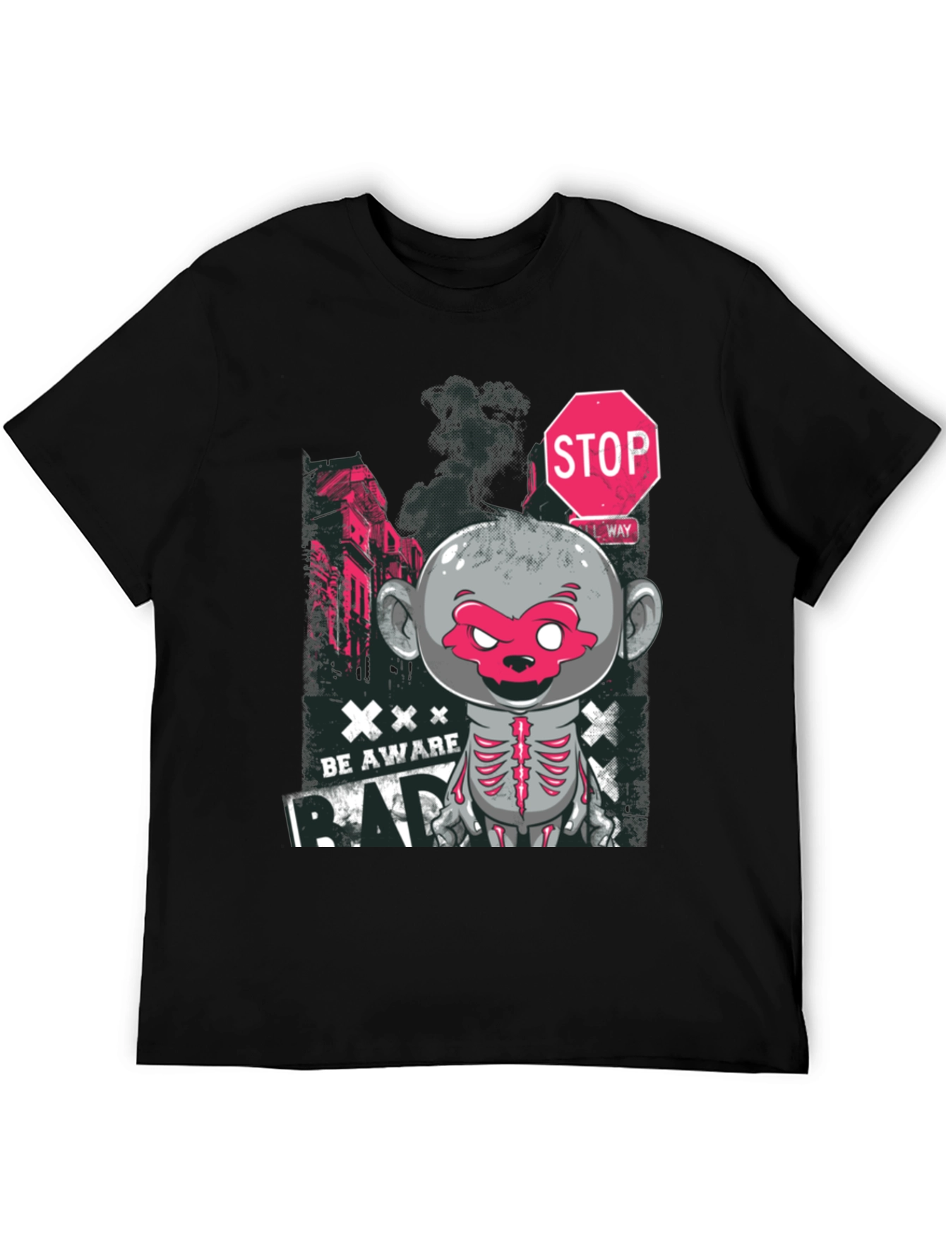 Be Aware Bad Monkey Graphic T-Shirt