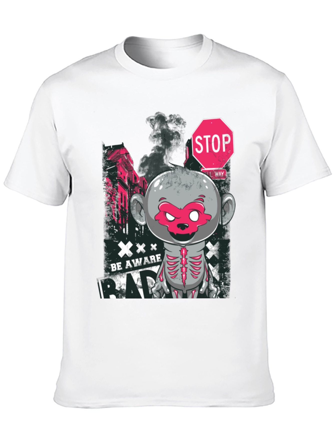 Be Aware Bad Monkey Graphic T-Shirt