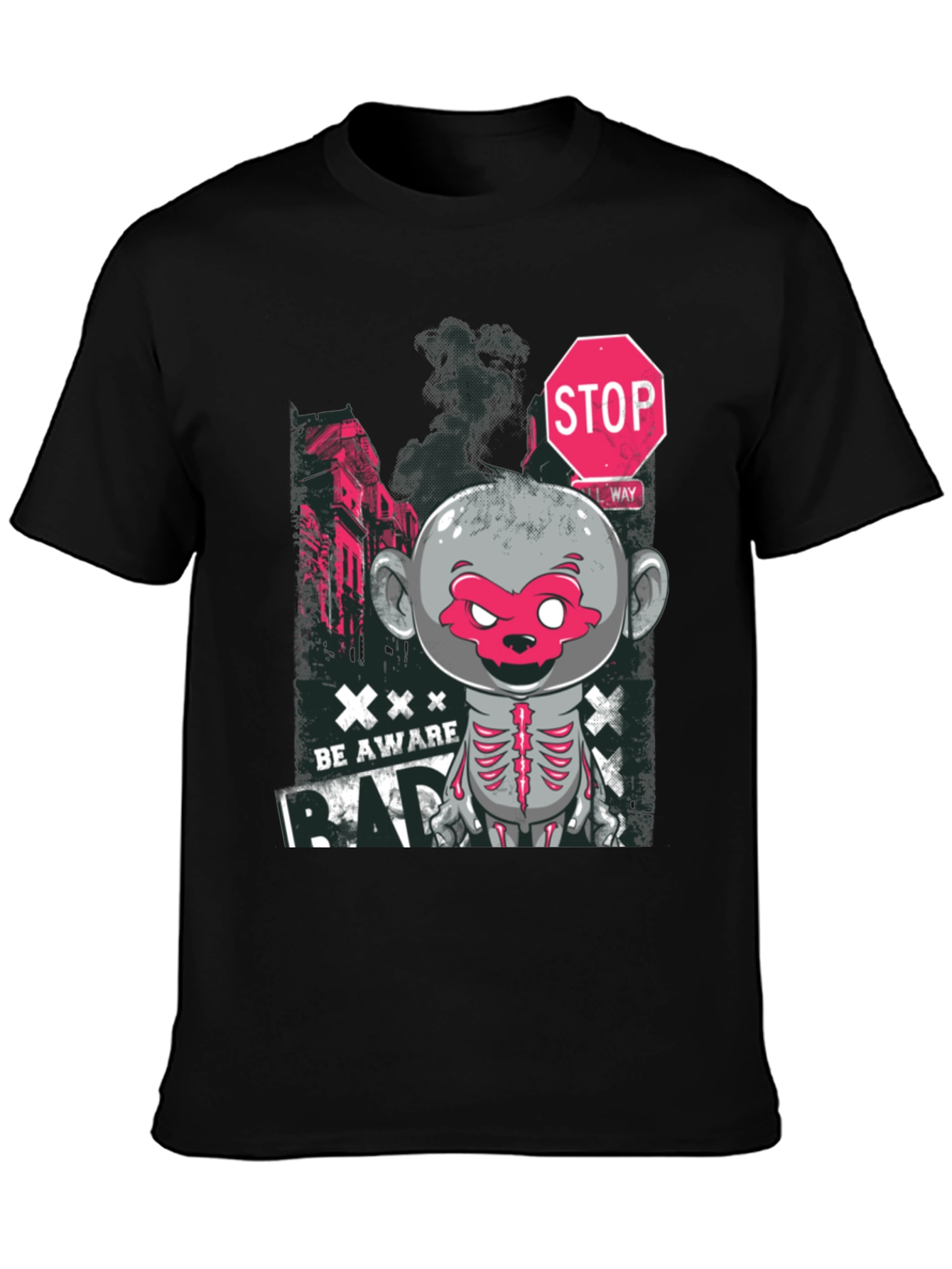 Be Aware Bad Monkey Graphic T-Shirt