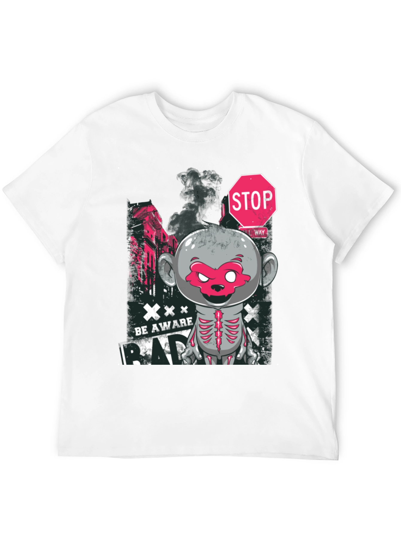 Be Aware Bad Monkey Graphic T-Shirt