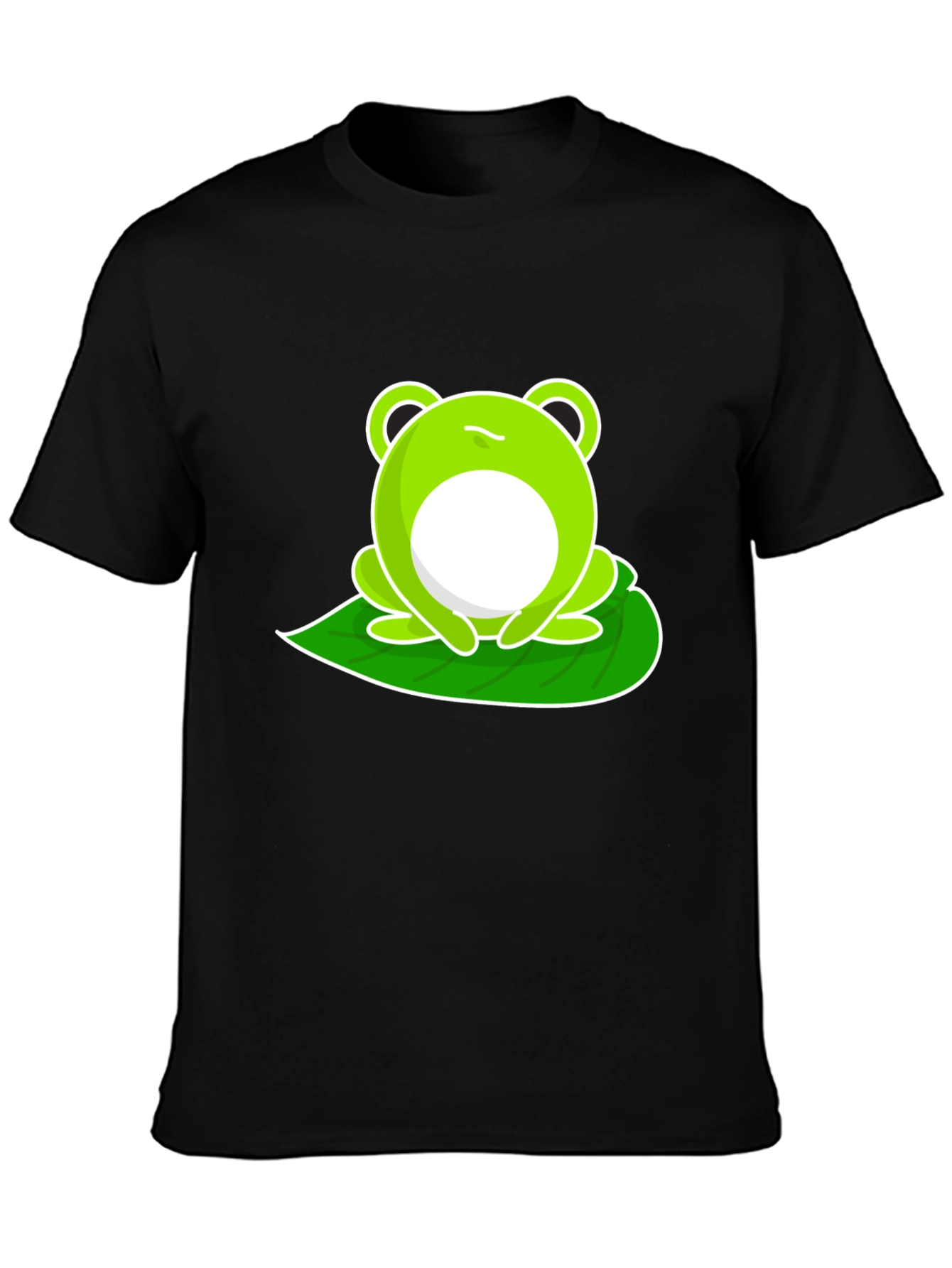 Funny Frog Graphic Tee - Black Cotton T-Shirt