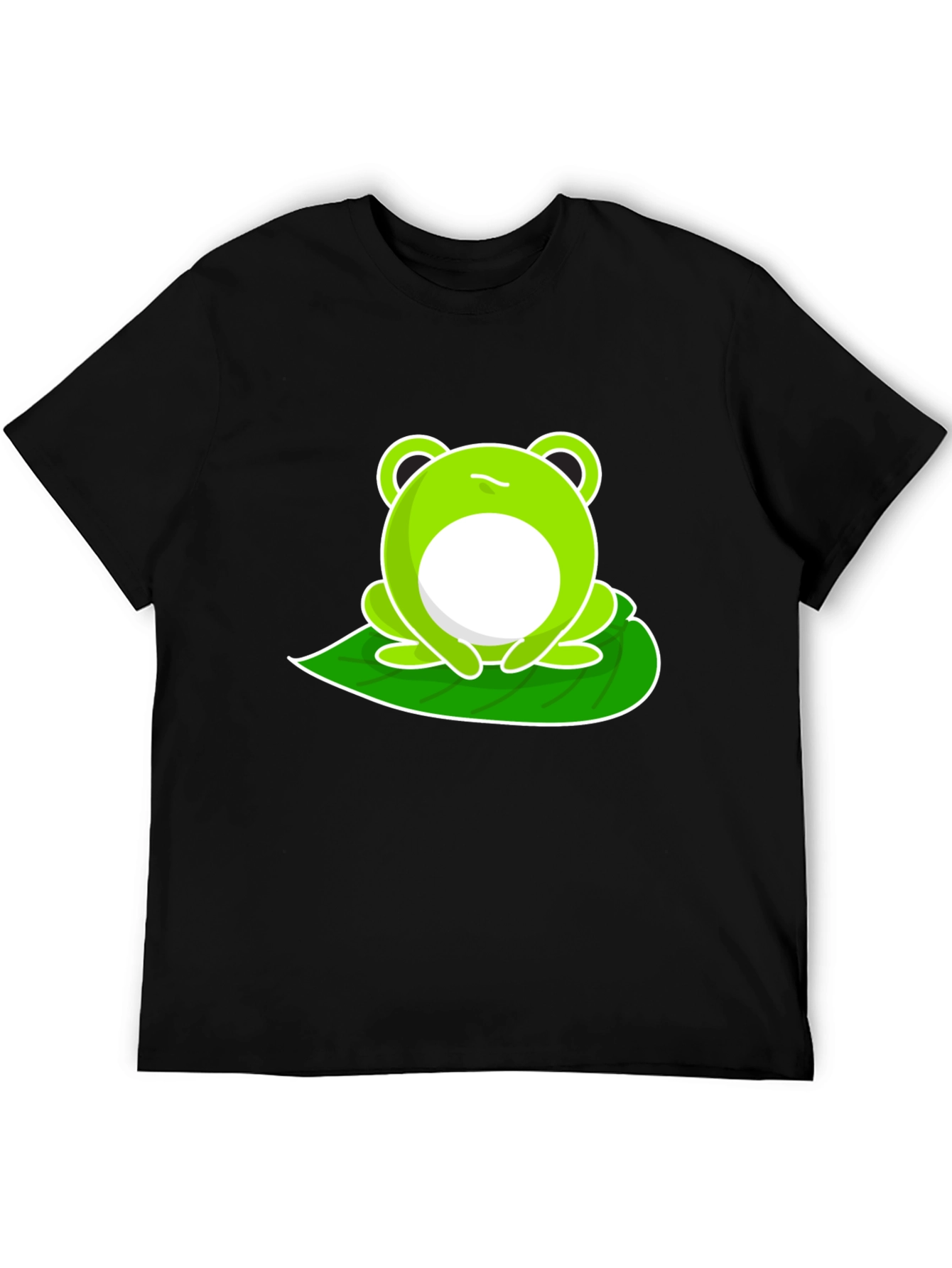 Funny Frog Graphic Tee - Black Cotton T-Shirt