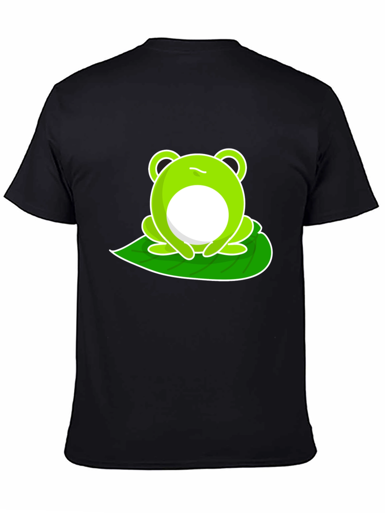 Funny Frog Graphic Tee - Black Cotton T-Shirt