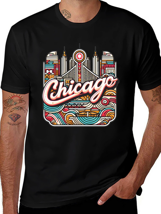 Chicago Graphic Tee - Mens Black T-Shirt