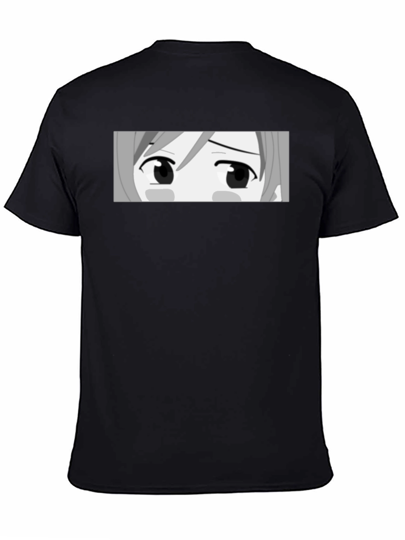Anime Eyes Graphic Black T-Shirt