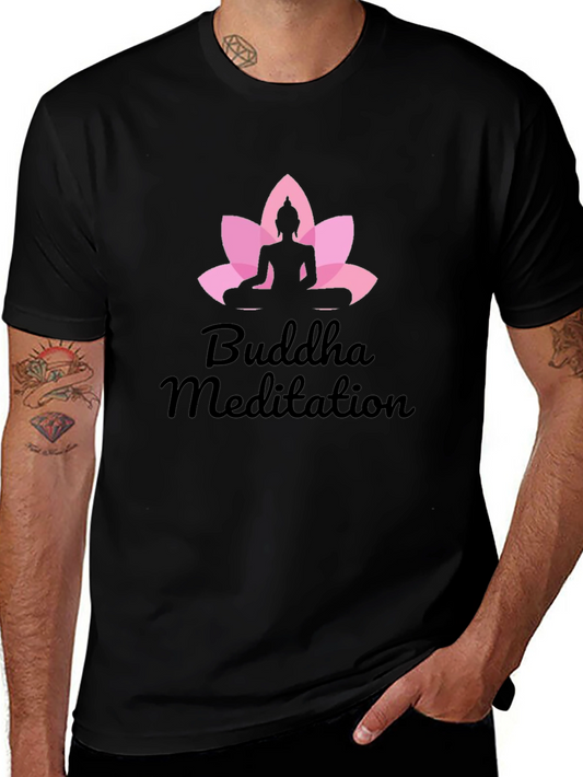 Buddha Meditation Black T-Shirt