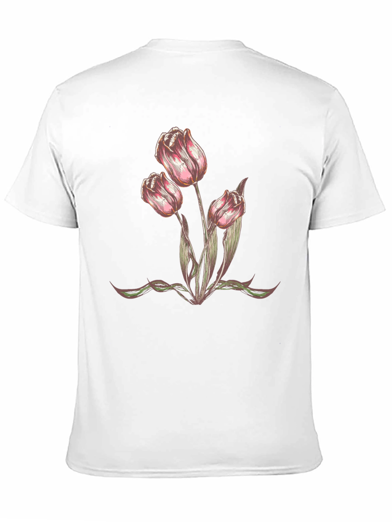 Floral Tulip Graphic T-Shirt - Trendy Casual Wear
