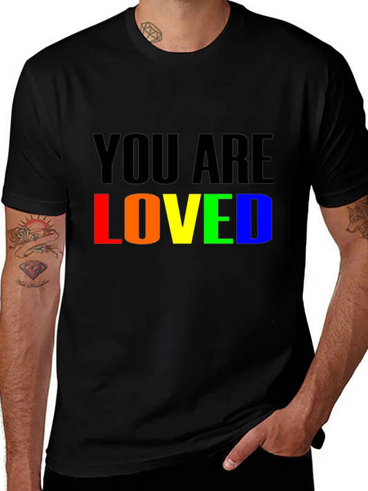 You Are Loved Graphic Tee - Pride Rainbow Shirt