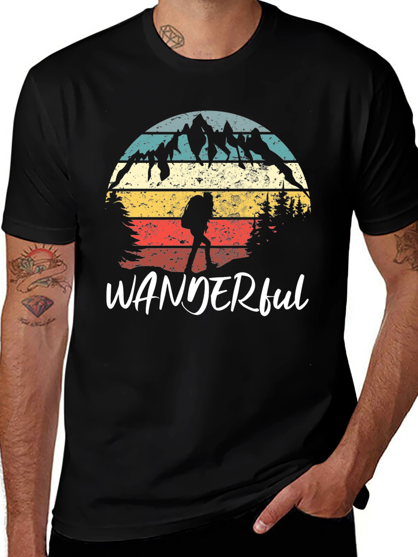 Wanderful Graphic Tee - Mountain Adventure Shirt