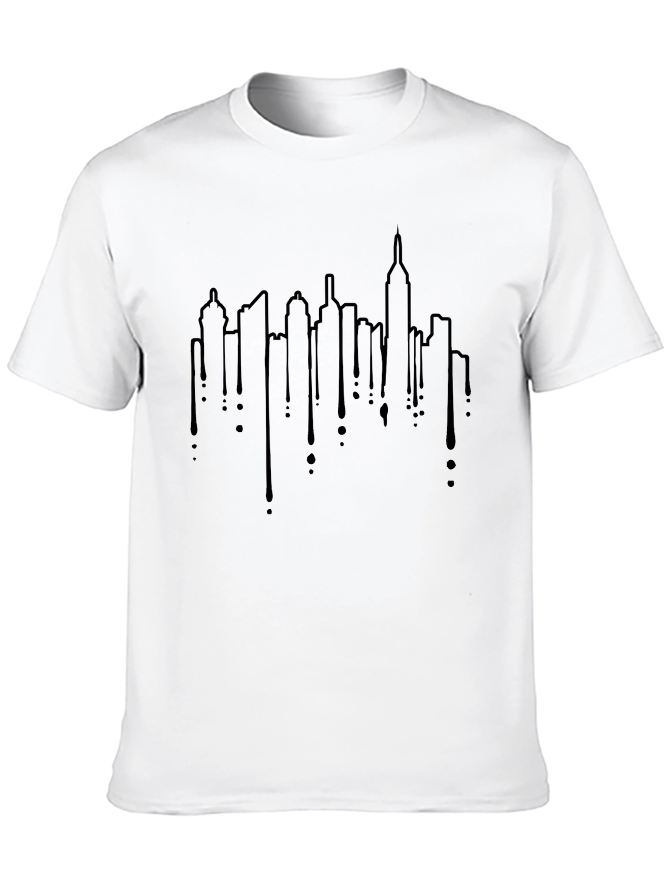 Urban Skyline Drip Graphic Tee