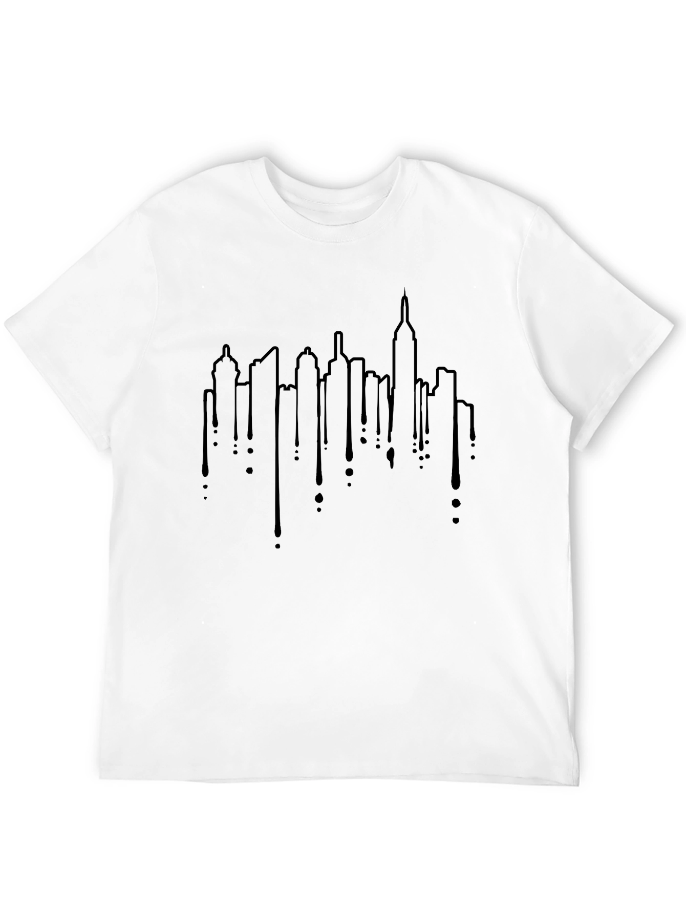 Urban Skyline Drip Graphic Tee