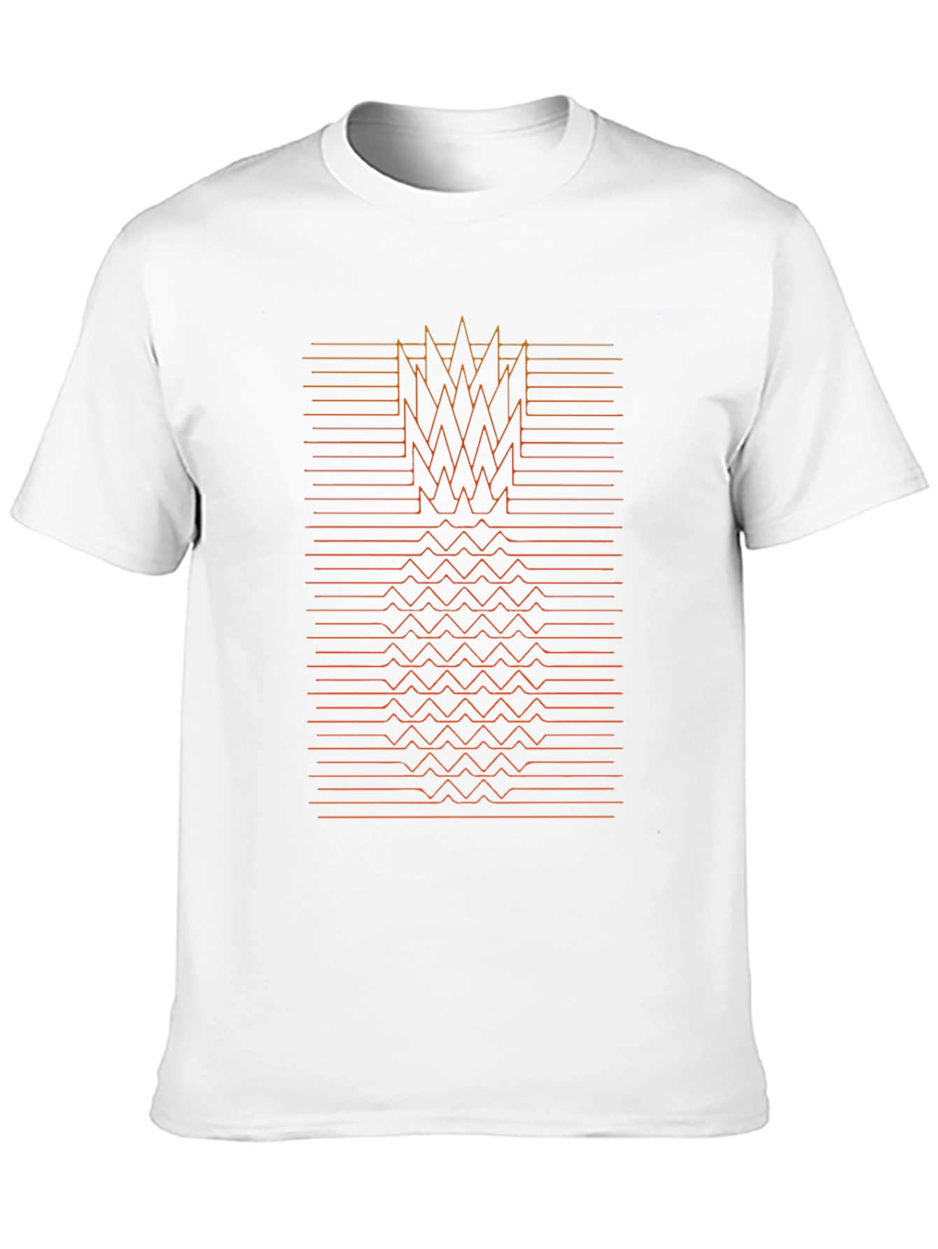 Geometric Pineapple Graphic Tee - Black